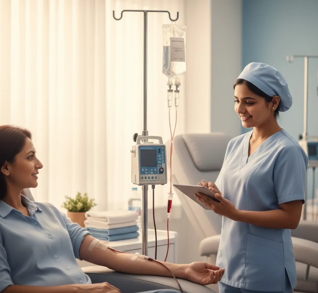 Plasmapheresis equipment at a Renacare centre