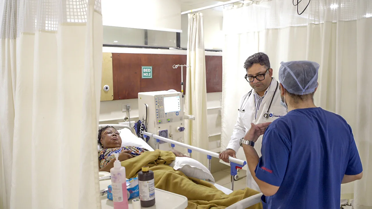 Dr. Anil Prasad Bhatt at PrimaCare ClearMedi dialysis unit